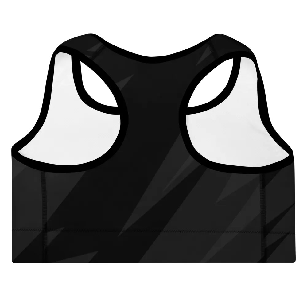 Fragmented Monochrome Chaos Sports Bra product image (7)