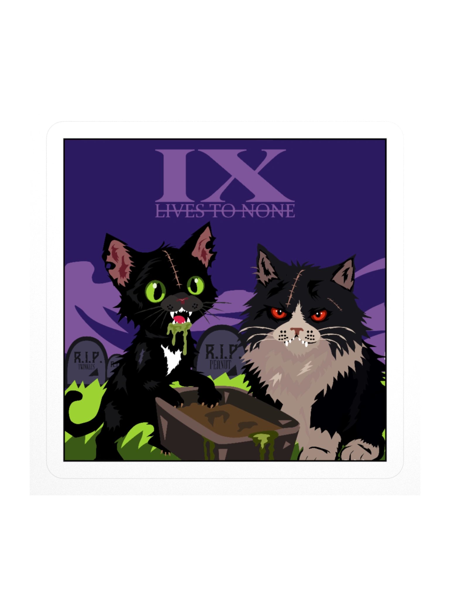 Litter Box Of Horrors Stickers product image (1)