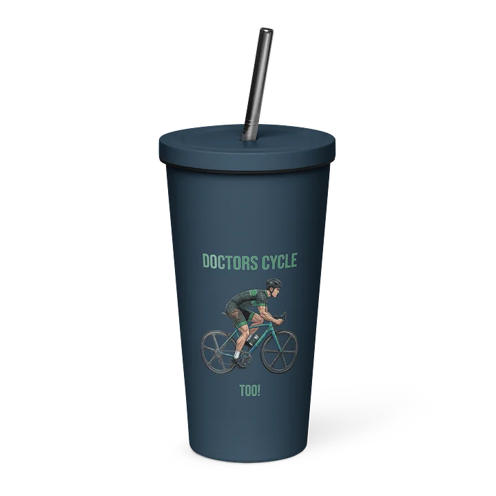 Doctor Athlete Tumbler with Straw | Mens Cycling Edition product image (9)