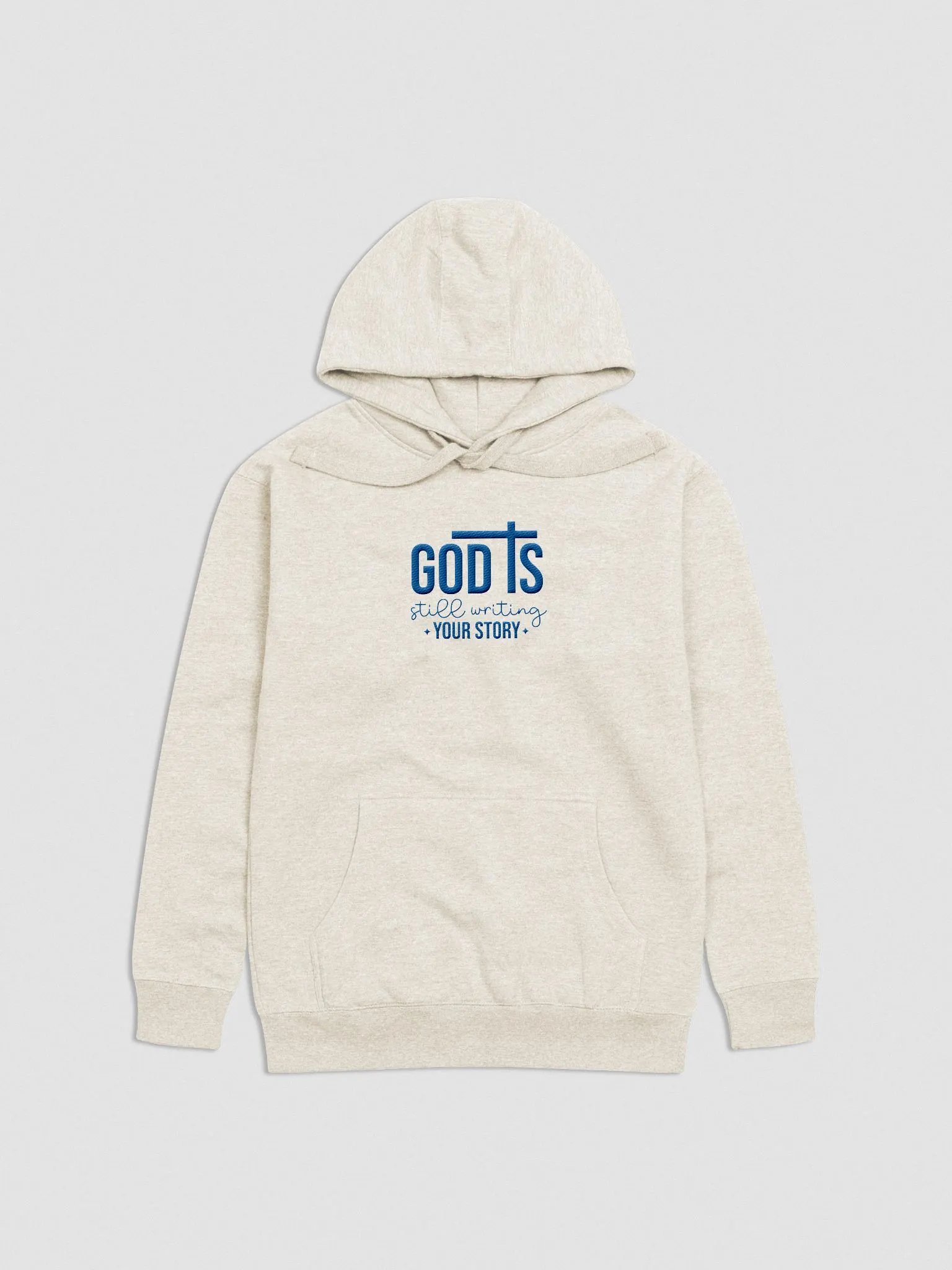 GOD is Still Writing My Story Embroidery Cotton Heritage Unisex Premium Hoodie product image (2)