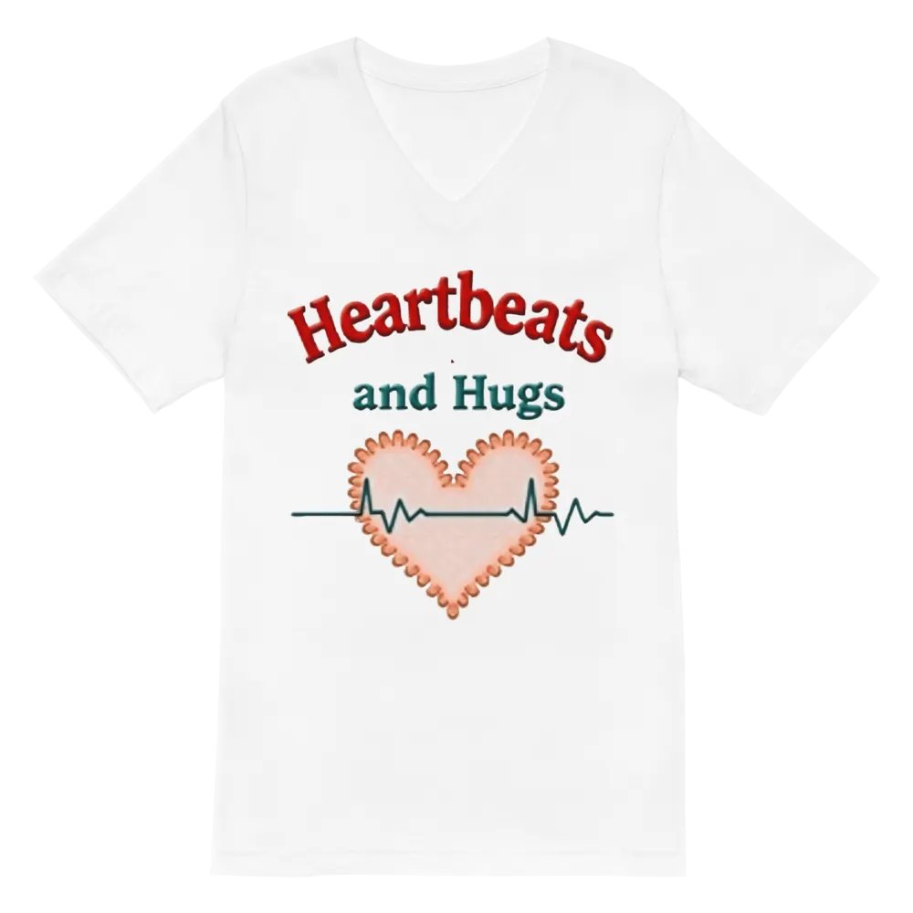 Heartbeats and Hugs V-Neck Tee product image (6)