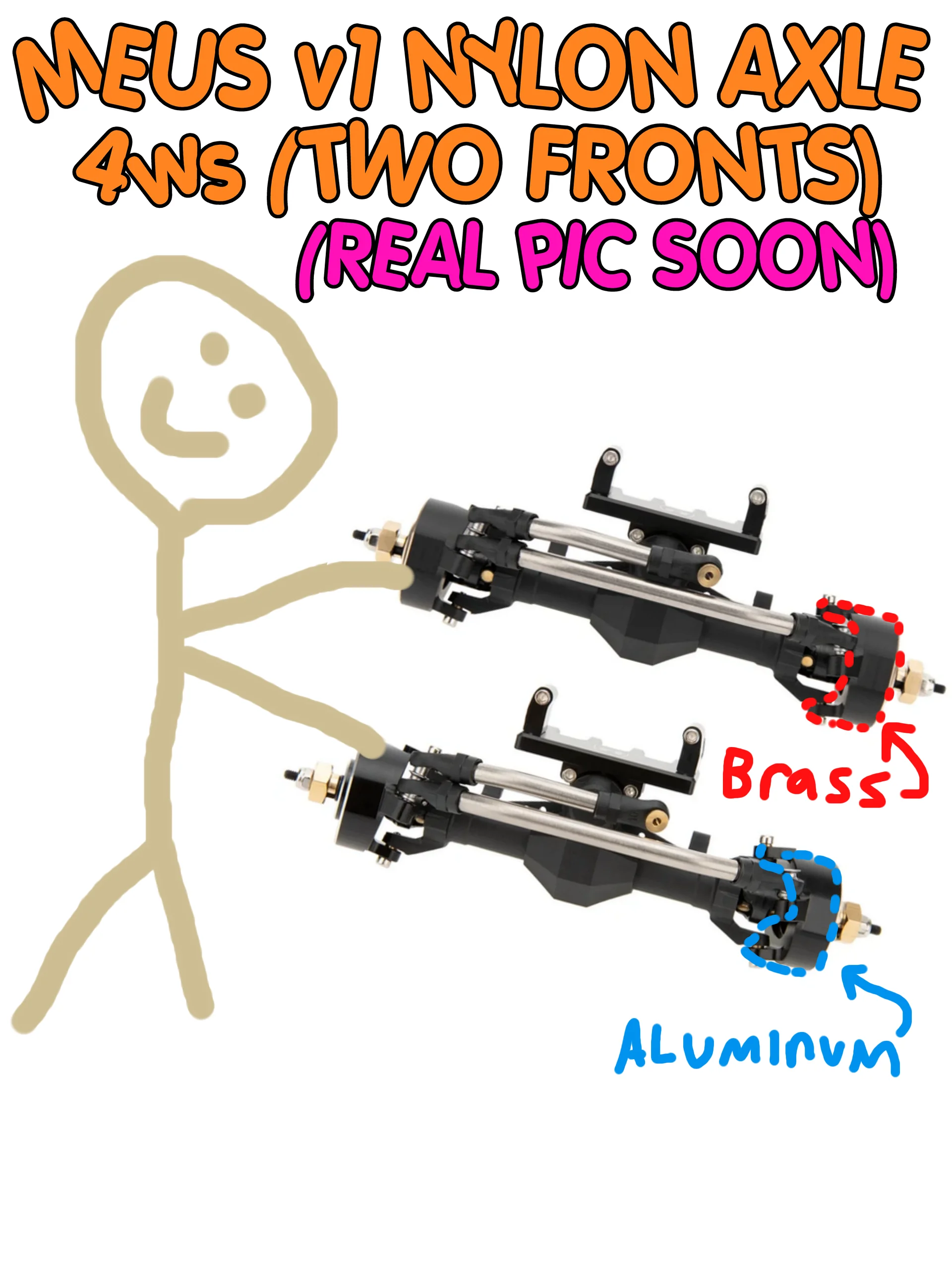 4WS V1 Nylon Meus Axles product image (1)
