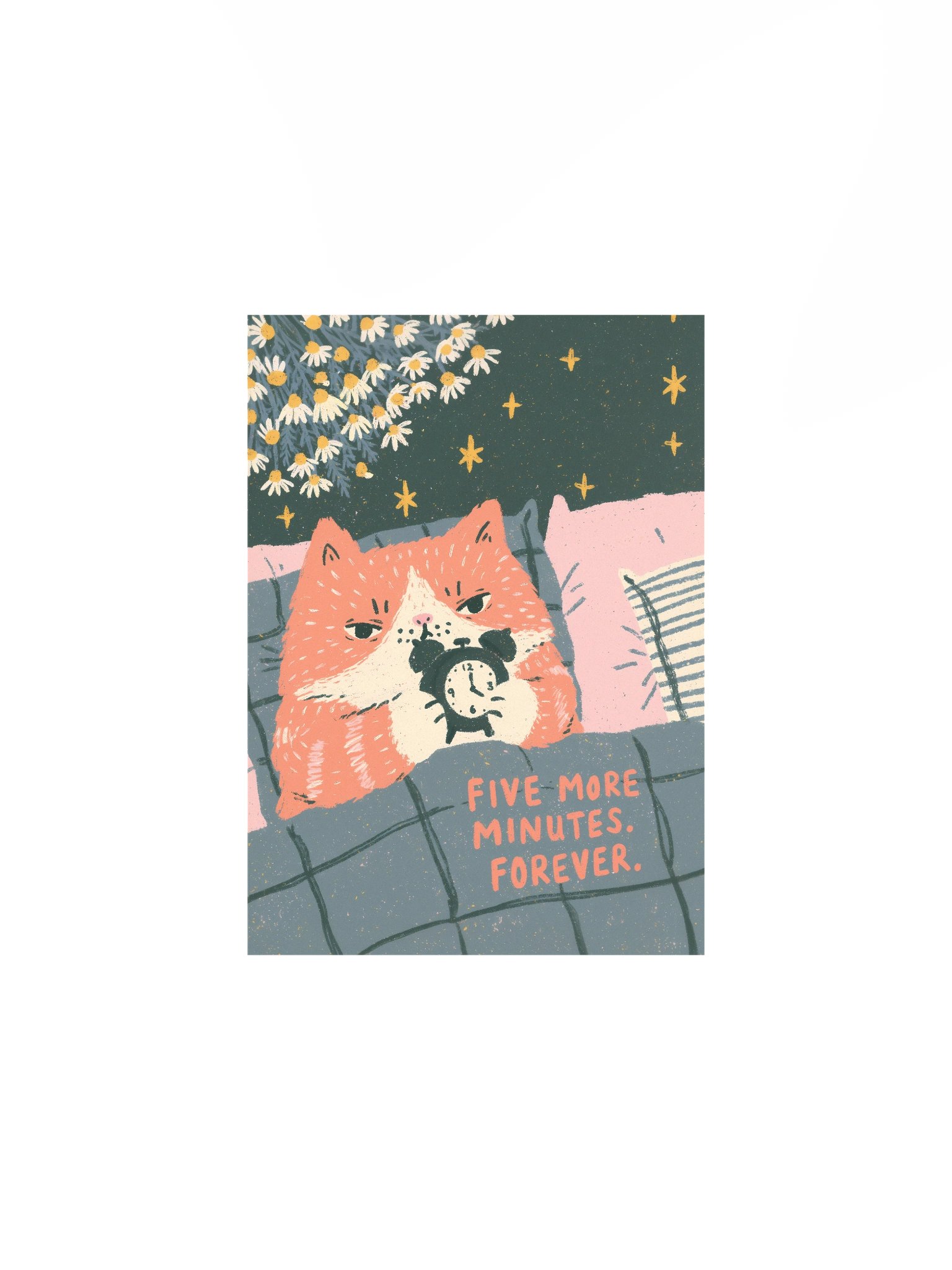 Five More Minutes Cat Poster product image (2)