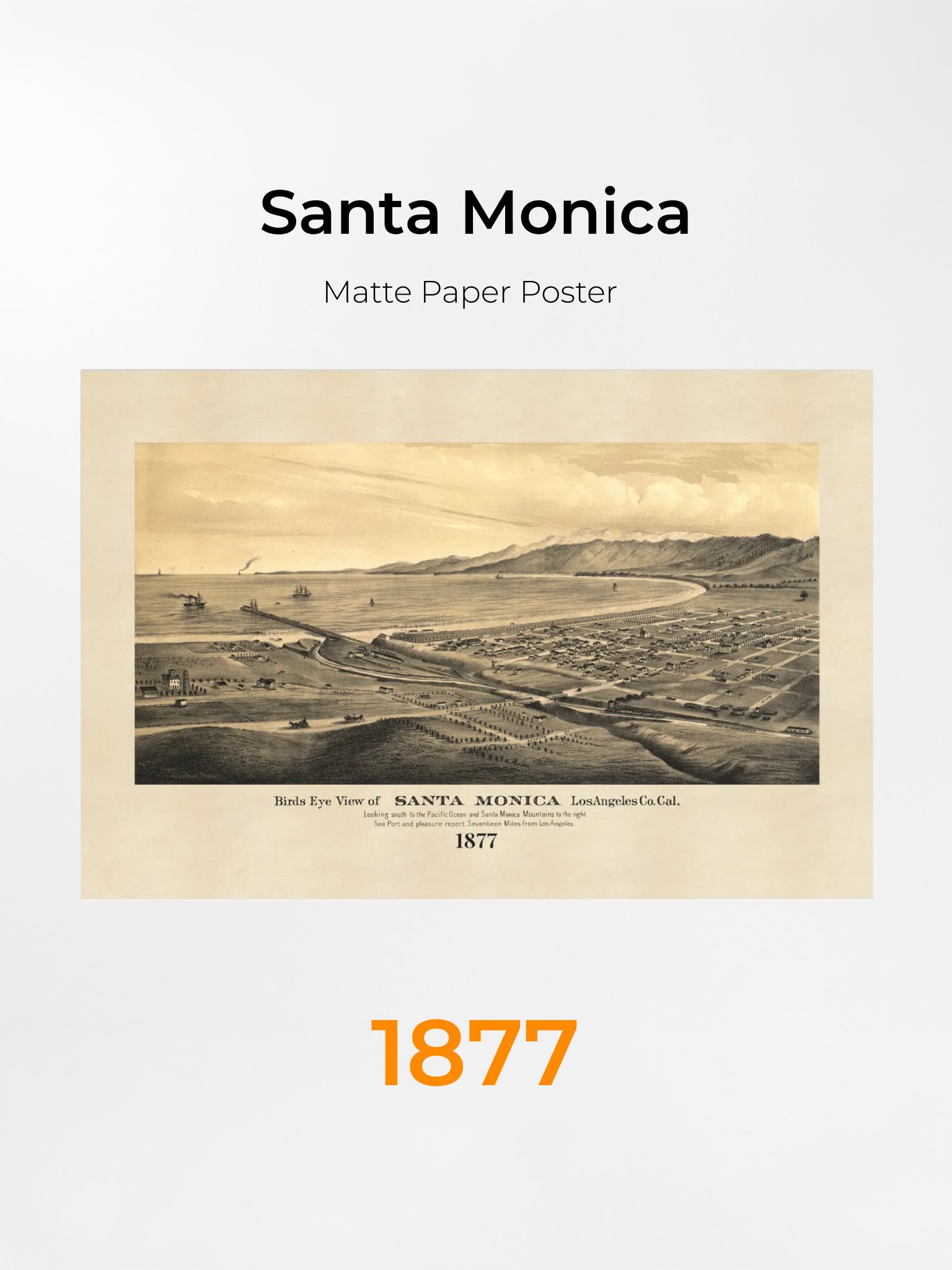 Santa Monica 1877 (Unframed Poster Print) product image (5)