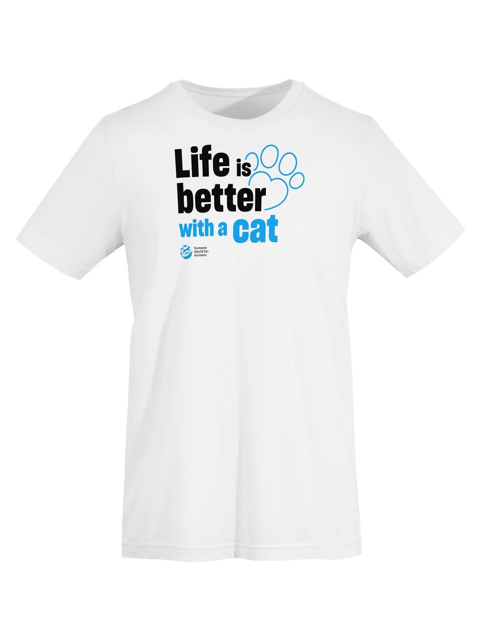 Life is better with a cat - typographic - T-shirt product image (2)