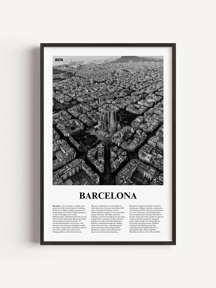 Barcelona 01 Newspaper Poster | Framed product image (1)