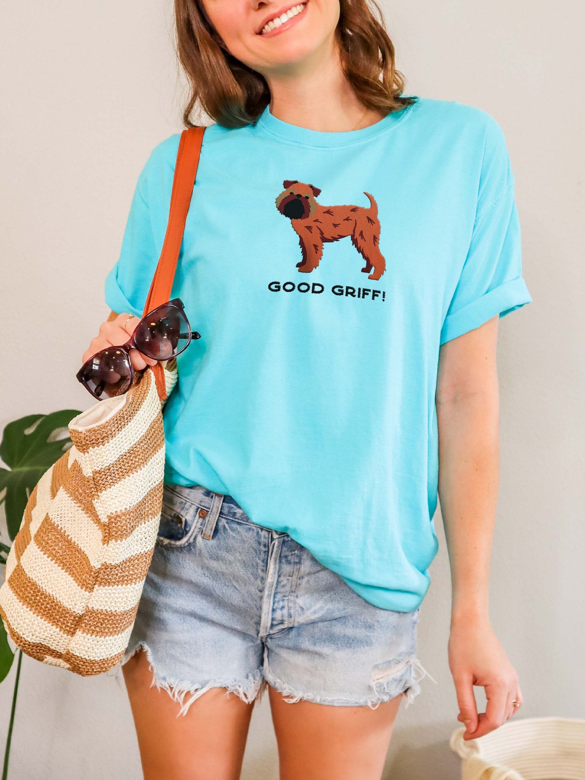 Good Griff T-Shirt(Embroidered) of a Brussels Griffon(Red) product image (2)