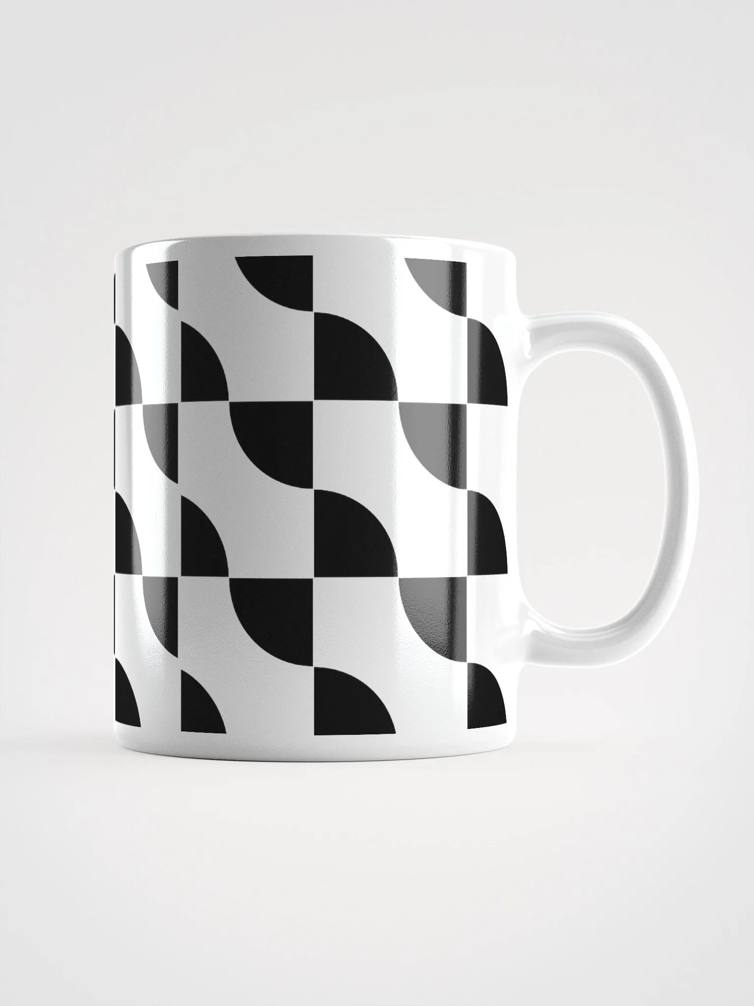 Sliced Circles Within Rectangles Pattern Design Mug product image (1)