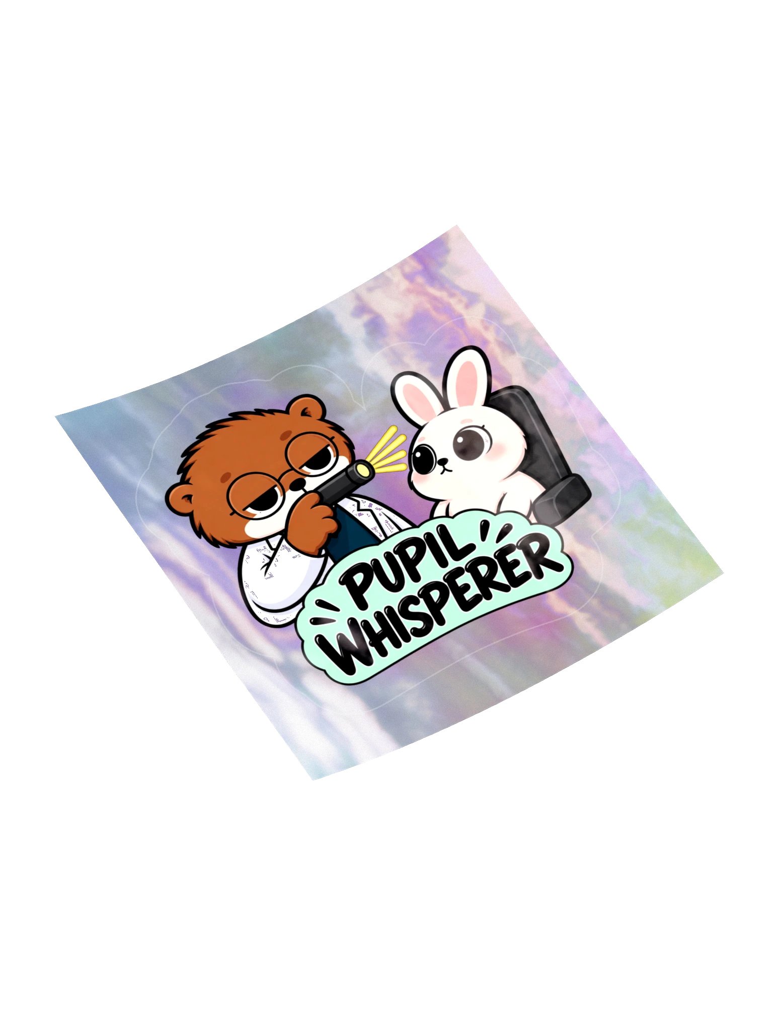 Sleepy Optometrist Pupil Whisperer Holographic Sticker Sheet product image (4)