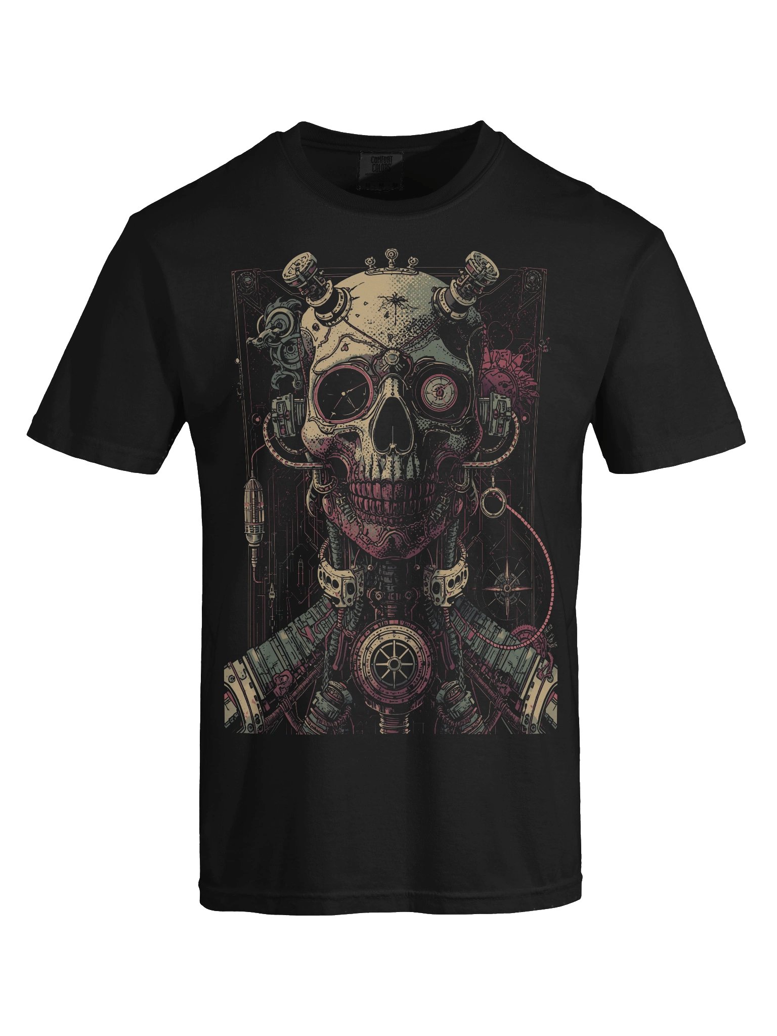 Mechanical Skull Circuit Heavyweight T-Shirt product image (2)