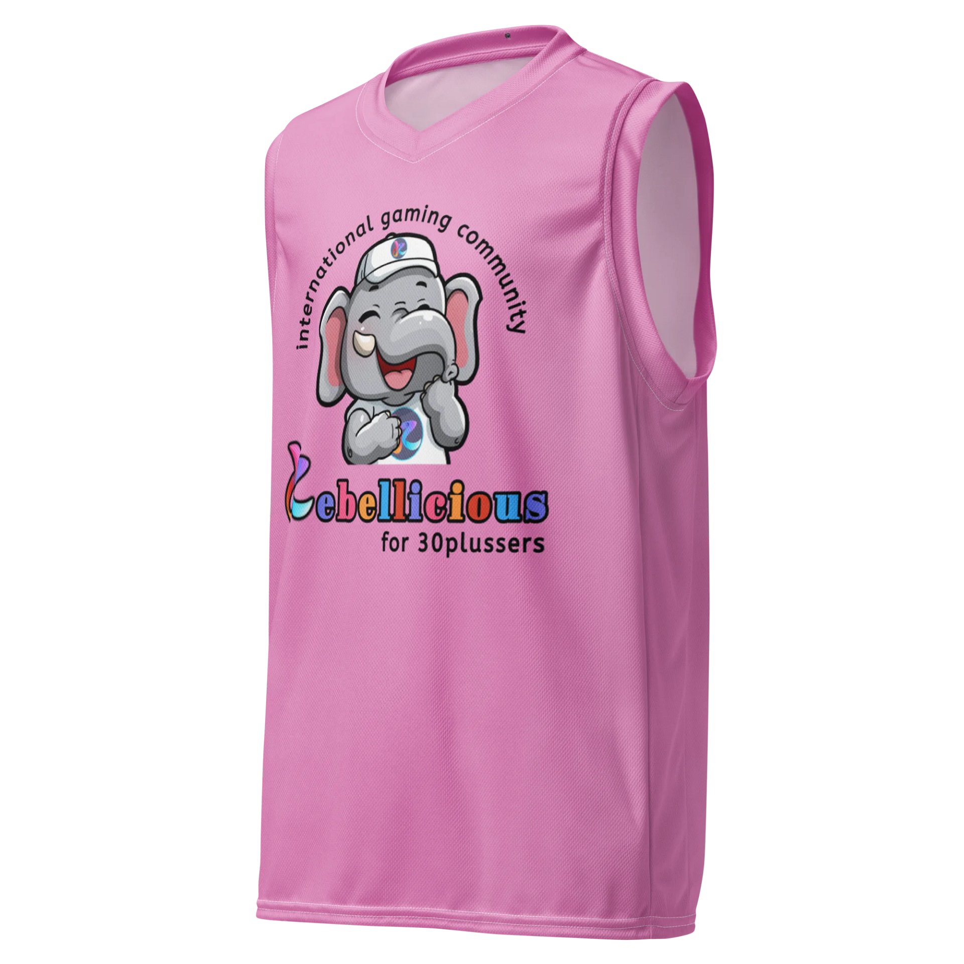 Basketball Jersey Laughing Rebelphant Pink product image (1)