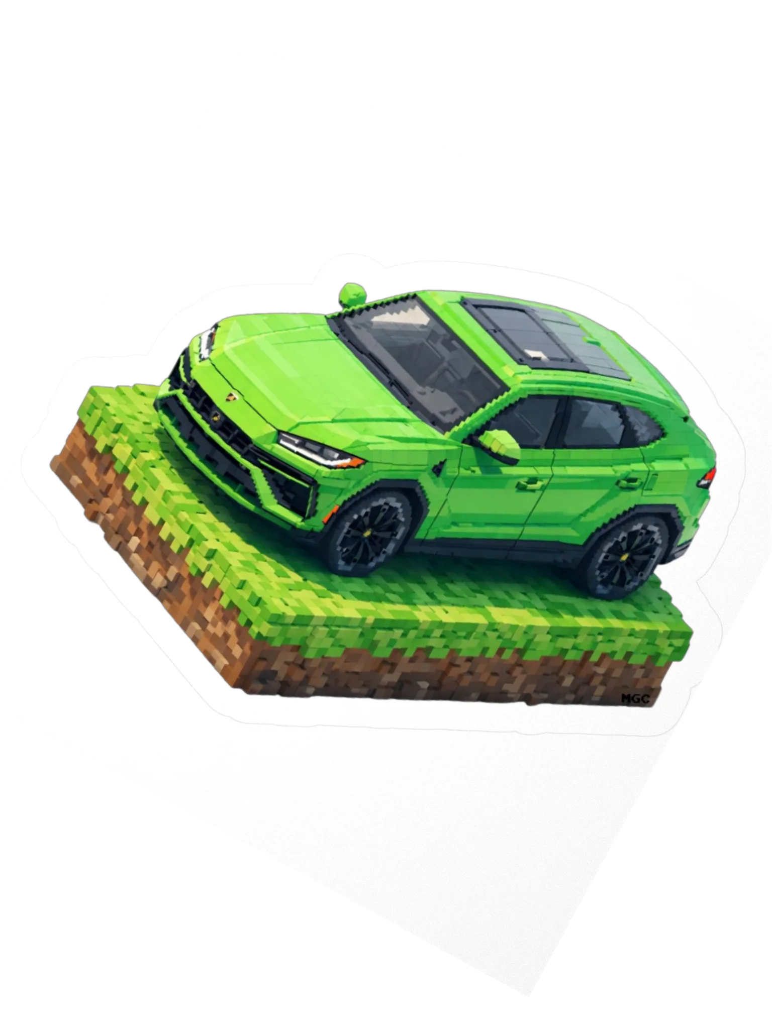 Green Lamborghini Urus Sticker (Pixel, Retro, Minecraft) product image (6)