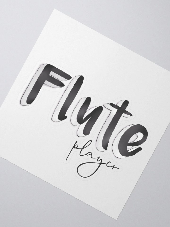 3D Flute Player Typography Sticker product image (2)
