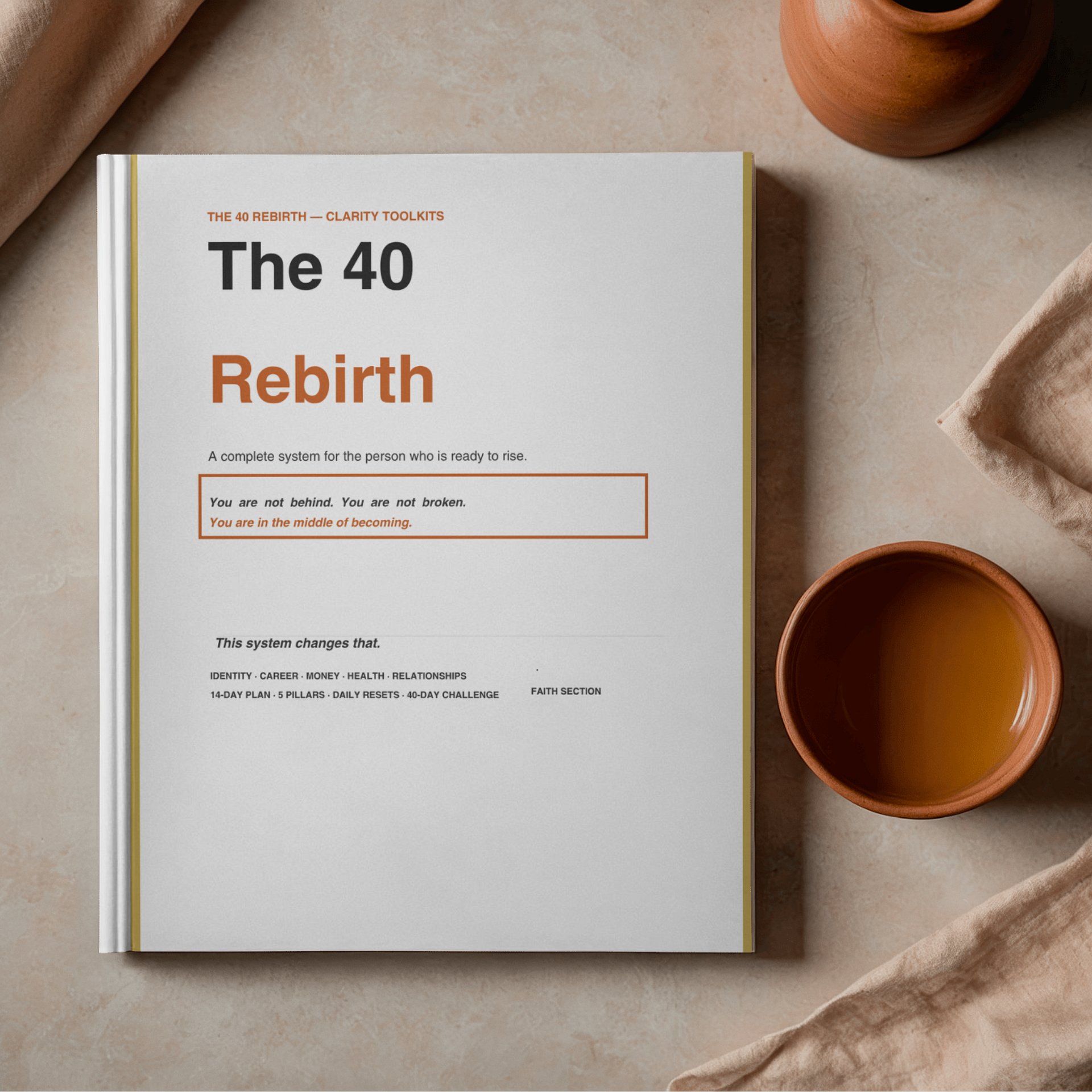 40 Rebirth Toolkit | Midlife Reset Workbook for Identity, Career (Digital PDF) product image (4)