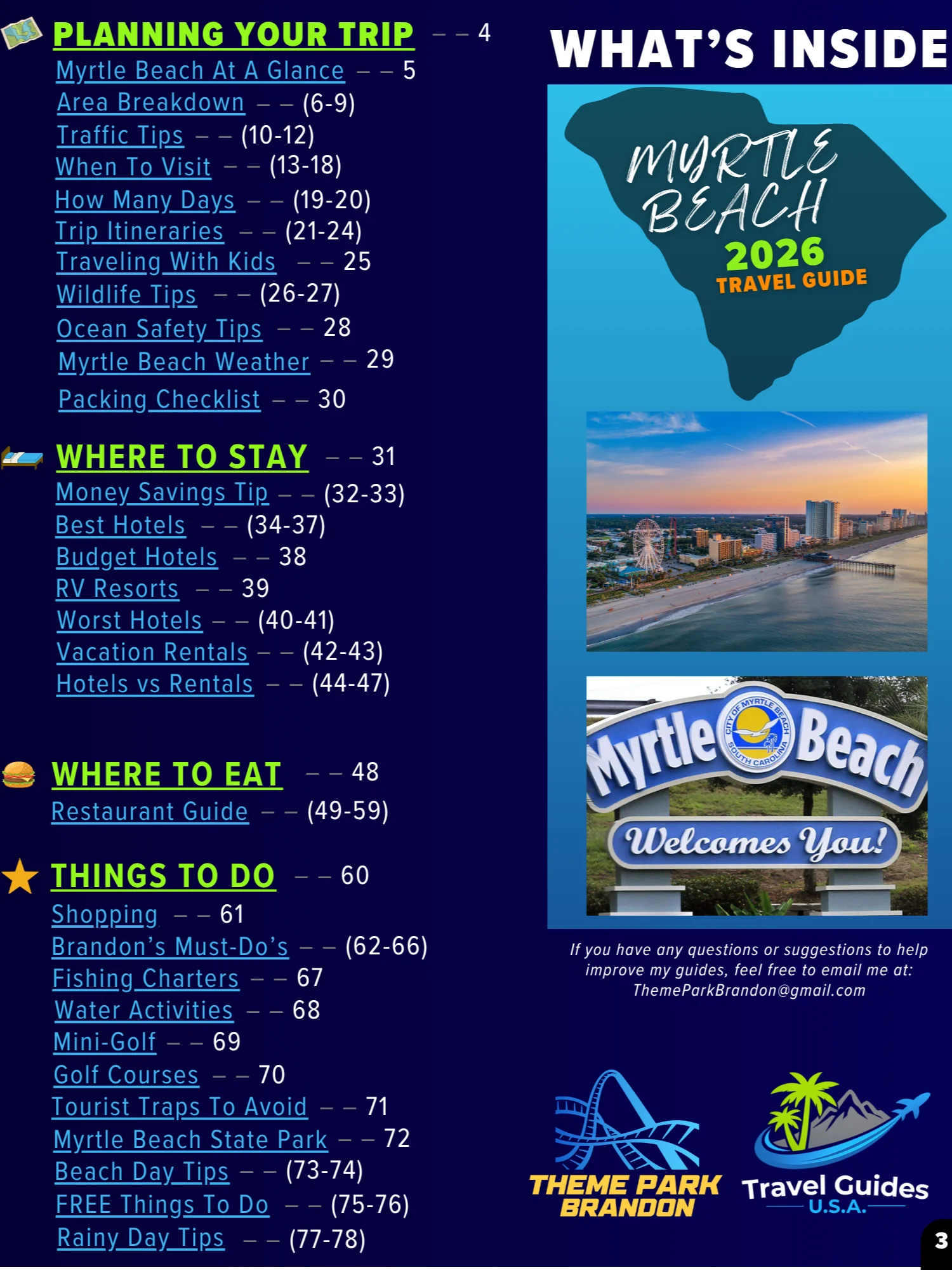 Myrtle Beach Travel Guide 2026 | 79-Page Printable Digital PDF, Instant Download product image (3)