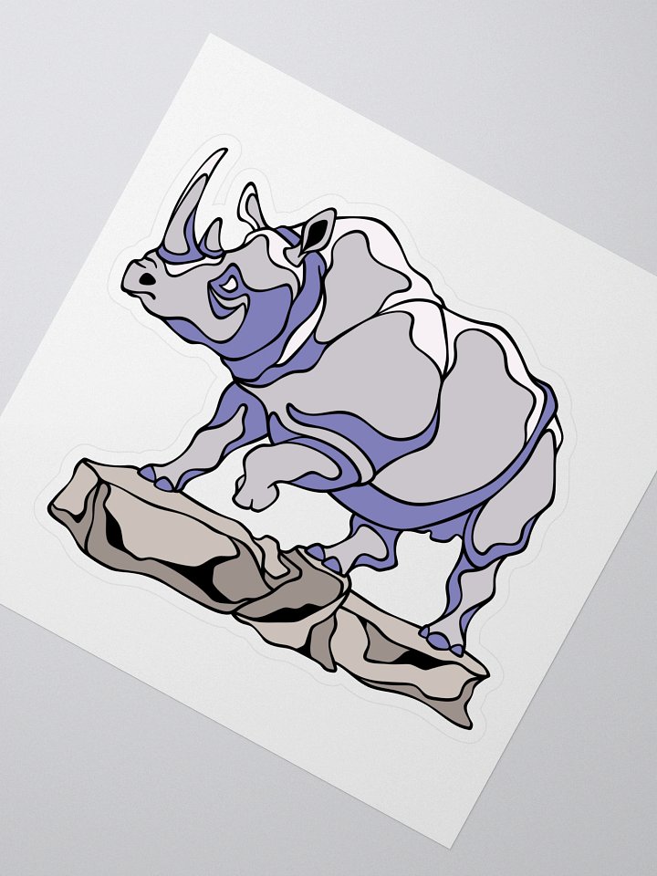 Majestic Rhino - Large Kiss Cut Sticker product image (2)