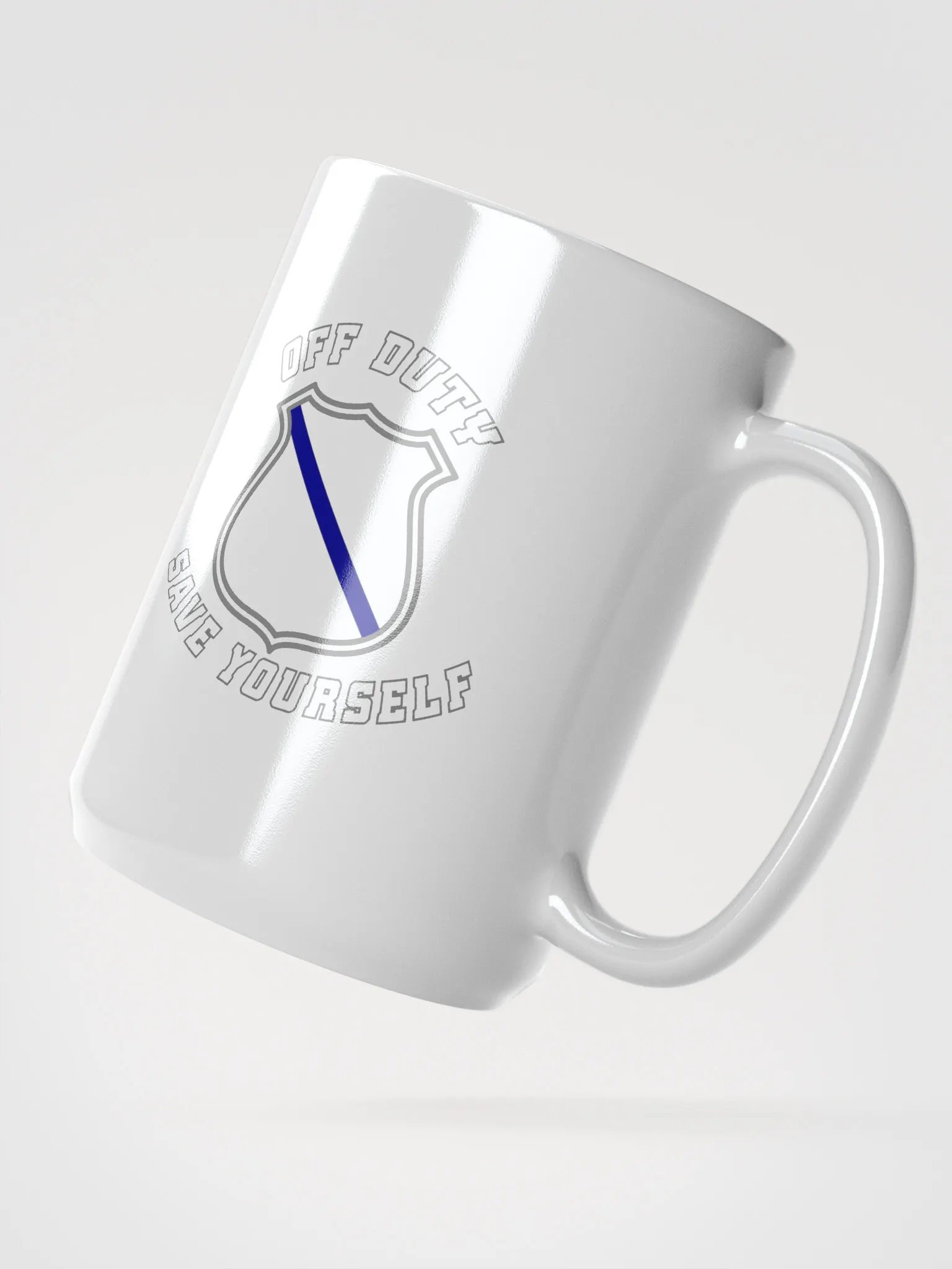 "Off Duty, Save Yourself" Police Coffee Cup product image (2)