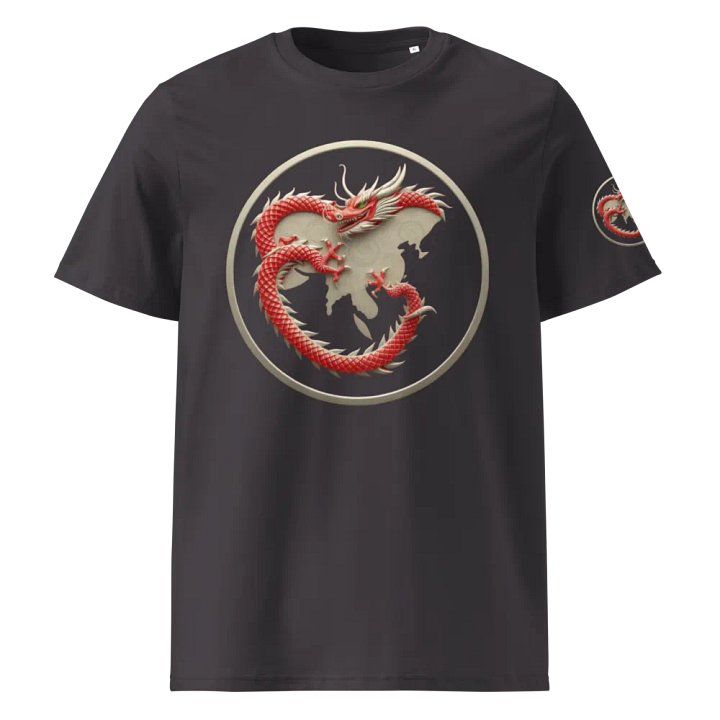 Fierce Dragon Coiled Organic T-Shirt product image (5)