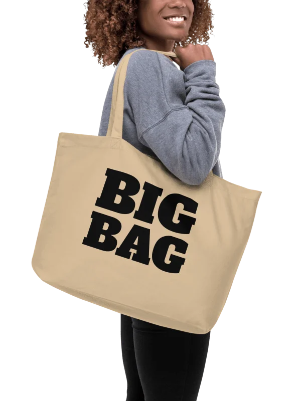 "Big Bag" Certified Organic Cream Cotton Tote product image (3)