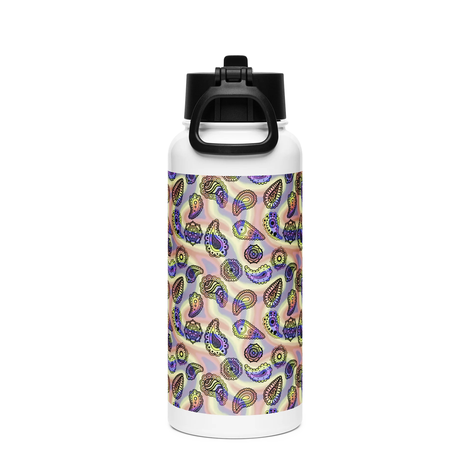 Trippy Steel Water Bottle With Straw product image (2)