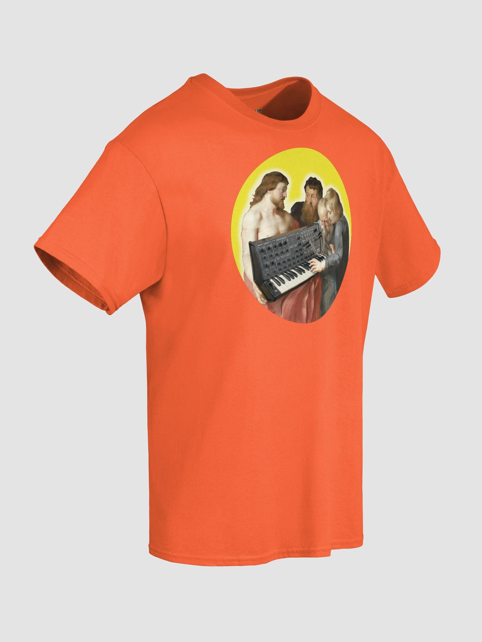 He died for our synths, by Frank Fonik (K.0.r.g. M-S 20), Techno EDM Unisex t-shirt product image (5)