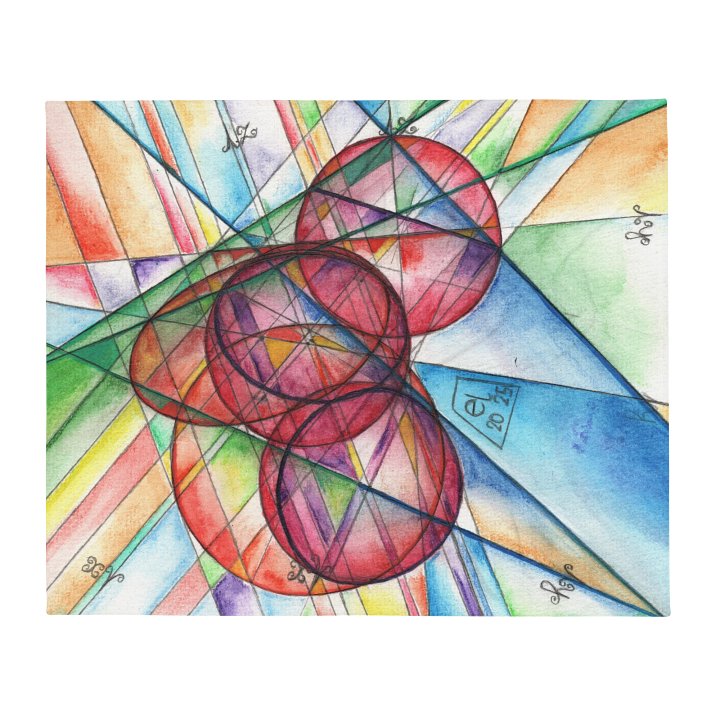 Circles to Circles #5 - Stereographic Projection Mathematical Art Blanket product image (2)