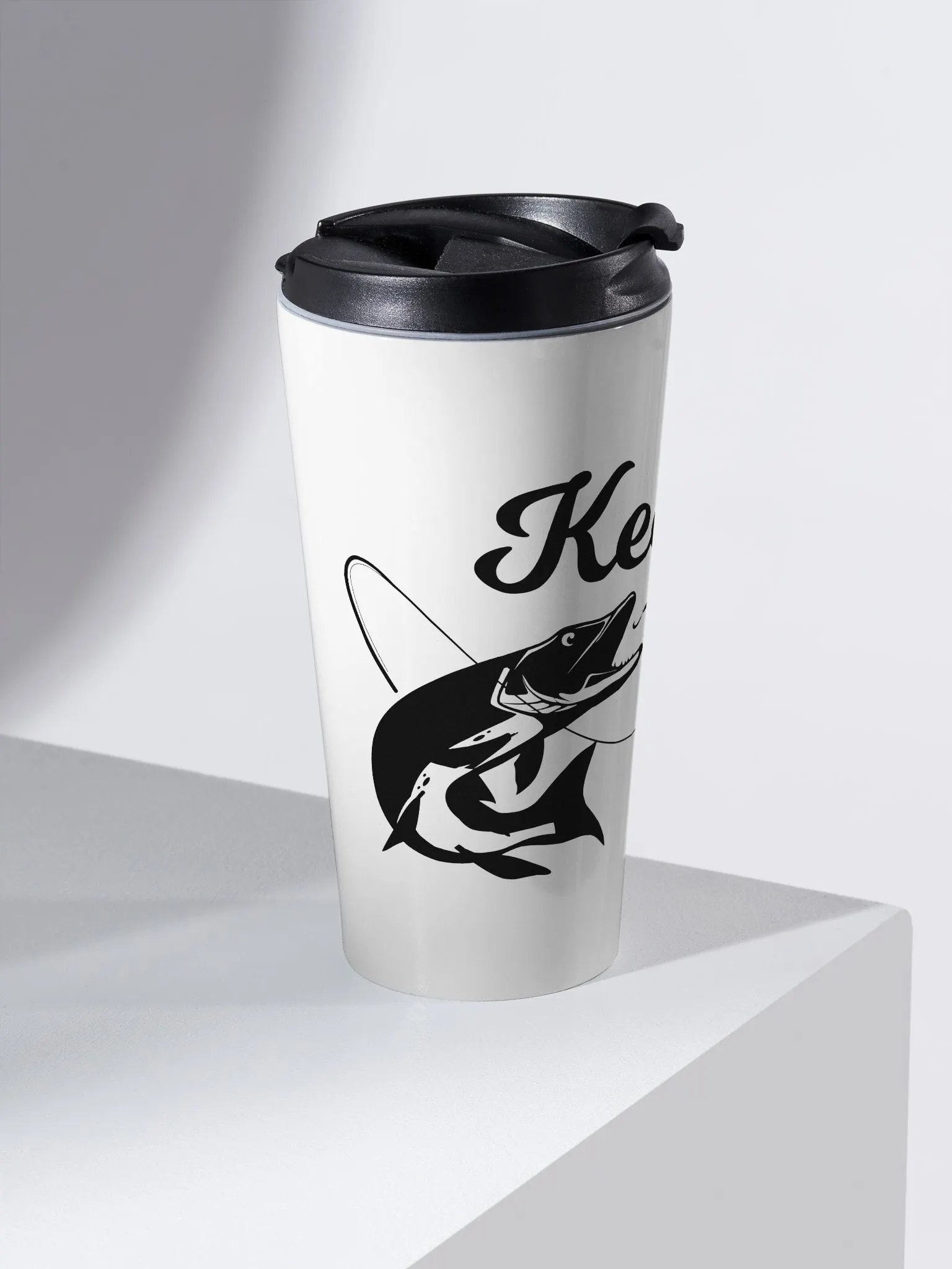 Stealthy Stainless: Fishing Travel Mug product image (2)