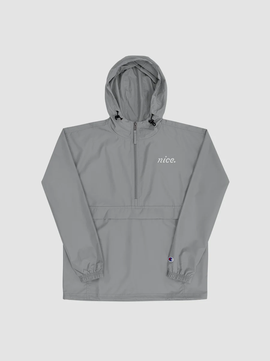 Nice. X Champion Windbreaker (White on Grey) product image (2)