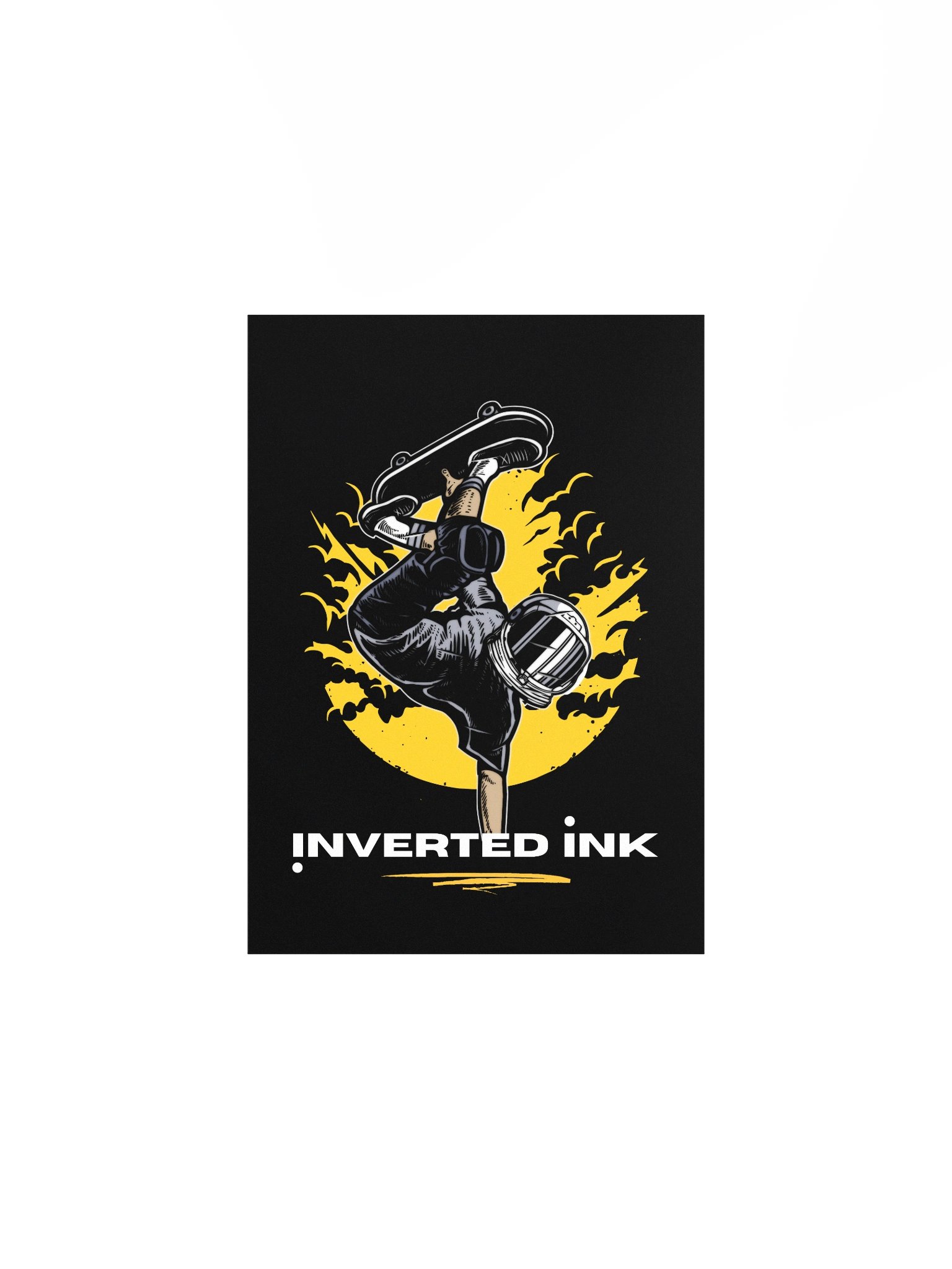 Inverted Ink Spaceman Skateboarder Poster product image (2)