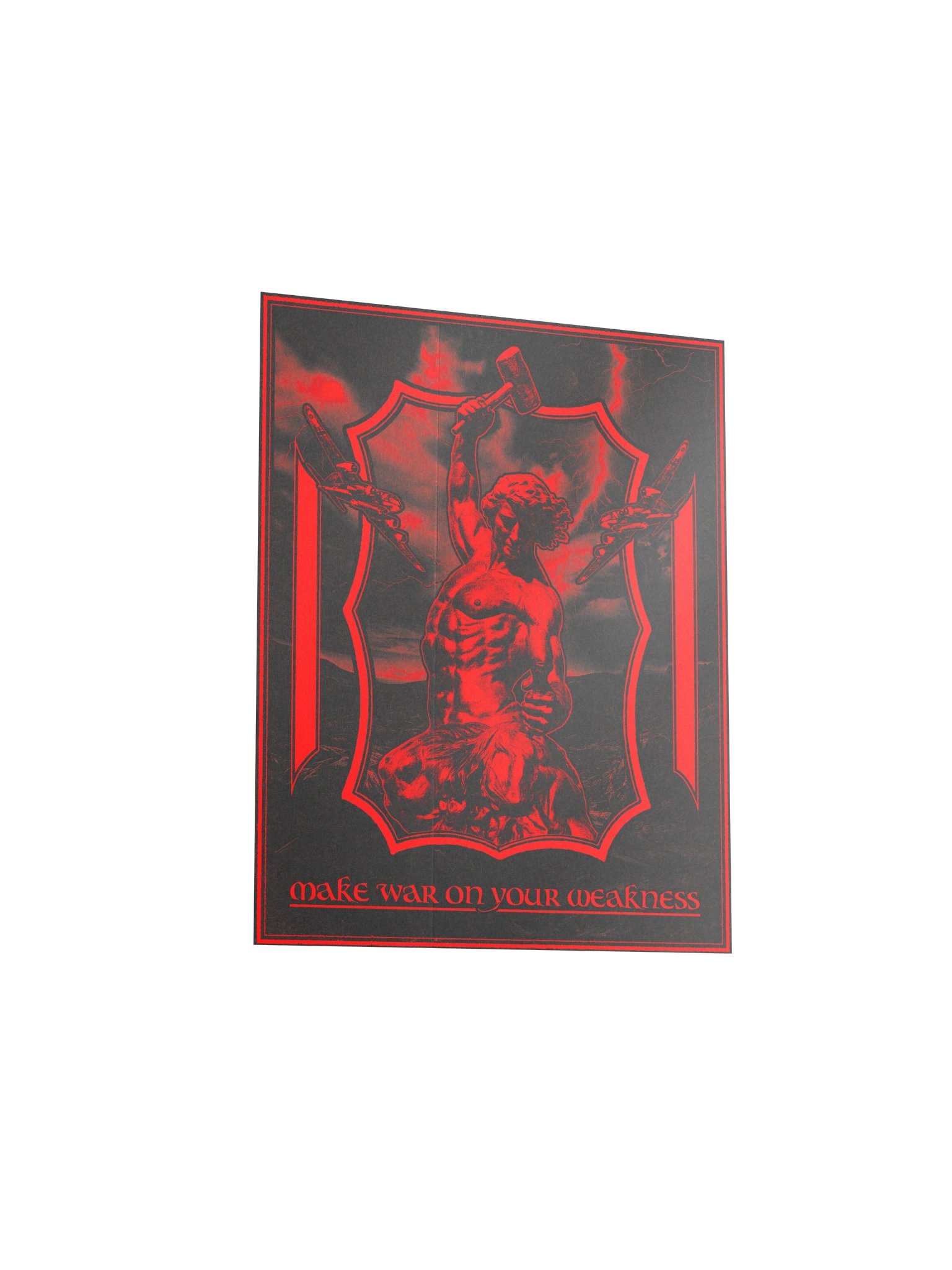 WAR ON WEAKNESS POSTER RED product image (7)
