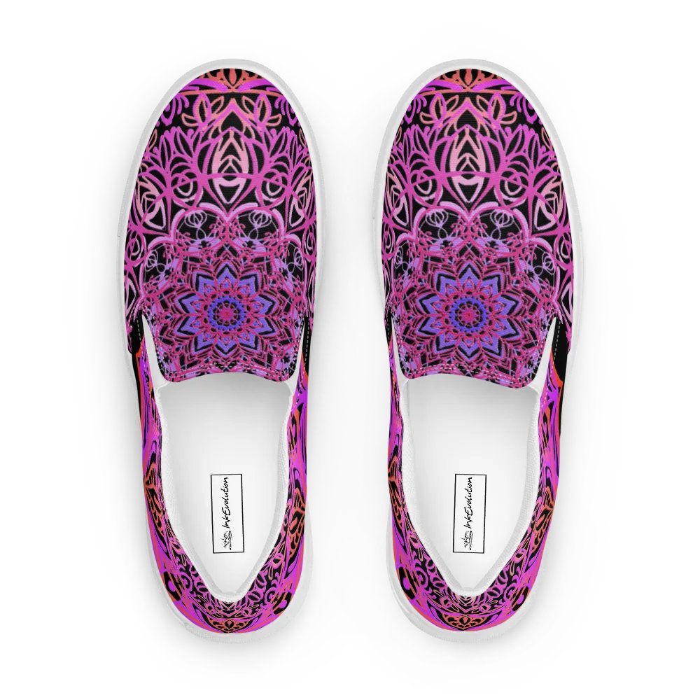 Symmetrical Serenity Mandala Canvas Shoes product image (4)