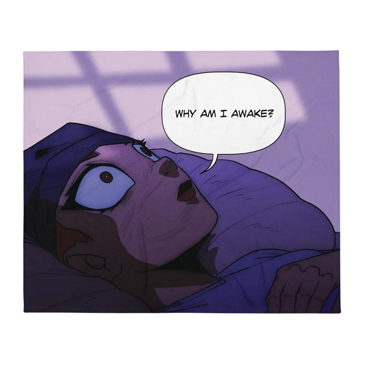 Why Am I Awake Throw Blanket product image (1)