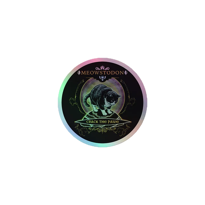 Burzik Meowstodon Crack The Pawe Holo Sticker product image (1)