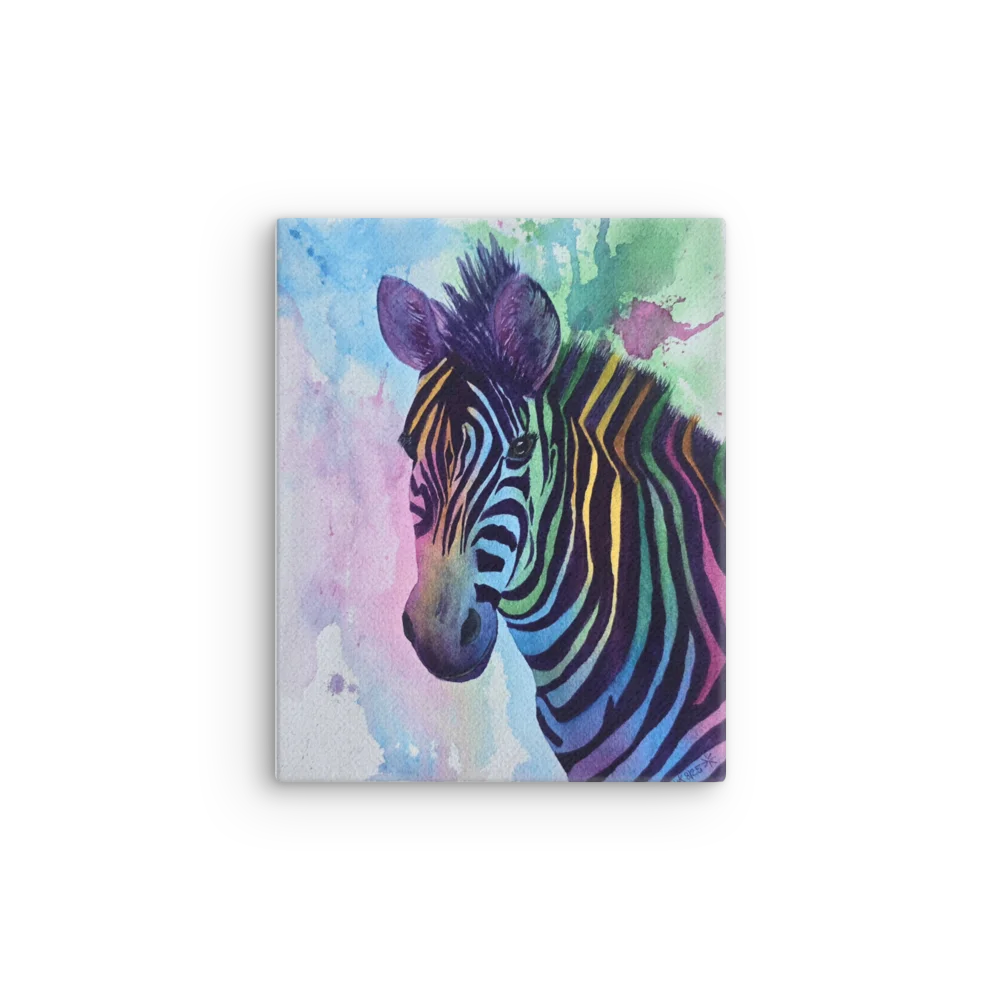 Rainbow Zebra - Canvas product image (1)