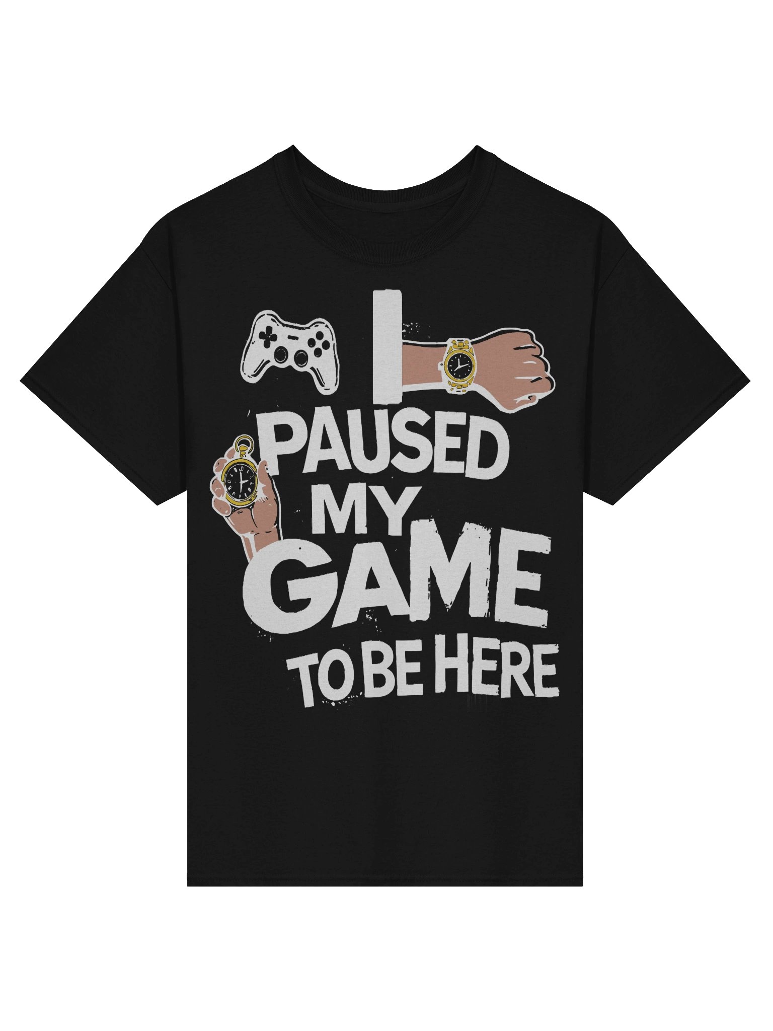 “Paused My Game” Gamer Statement Tee product image (1)
