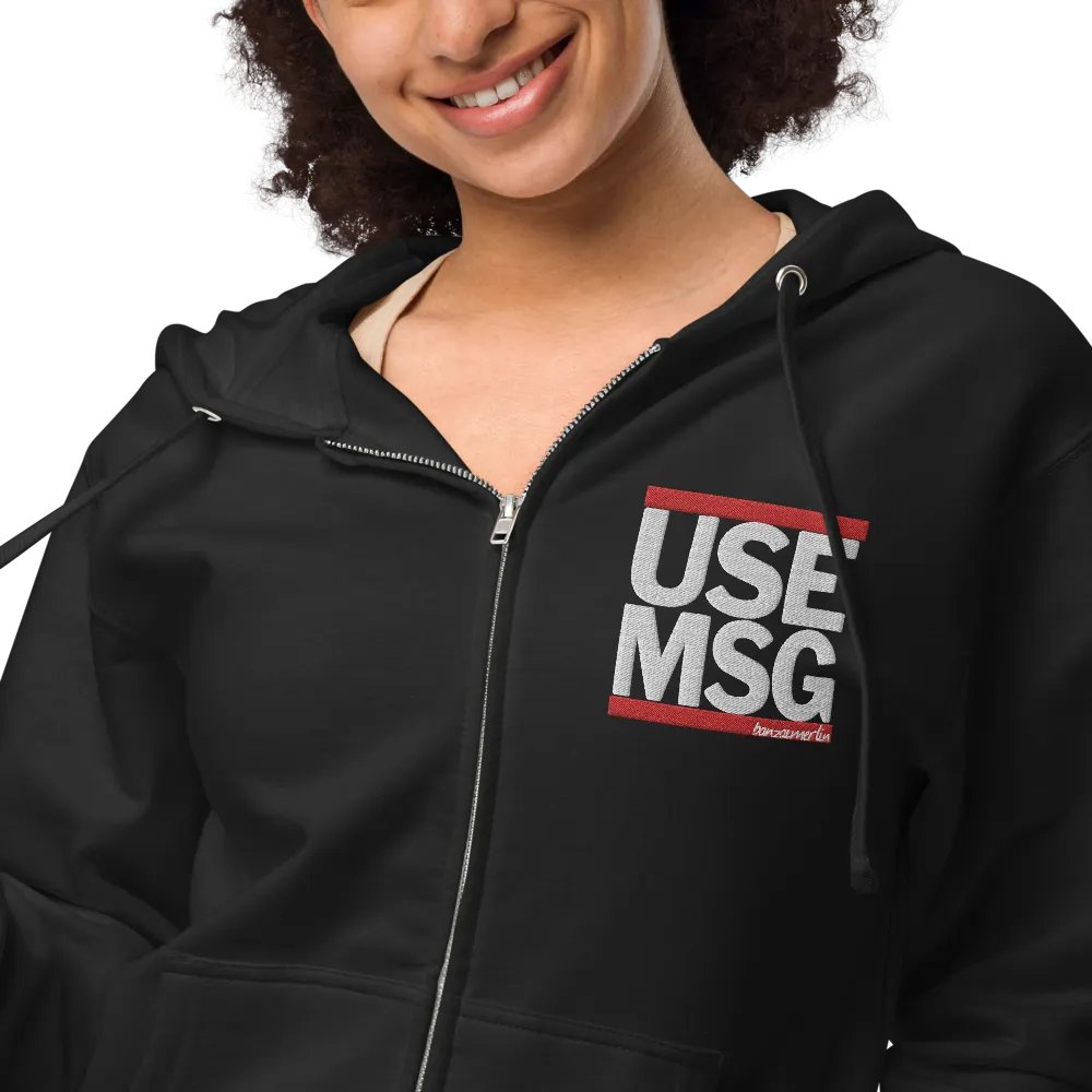USE MSG ZIPPED HOODIE product image (4)