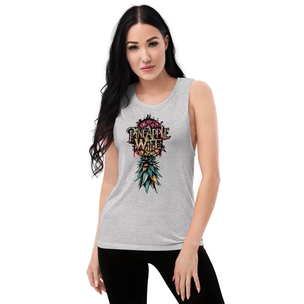 Pineapple Wife Urban Pineapple Flowy Muscle Tank product image (55)