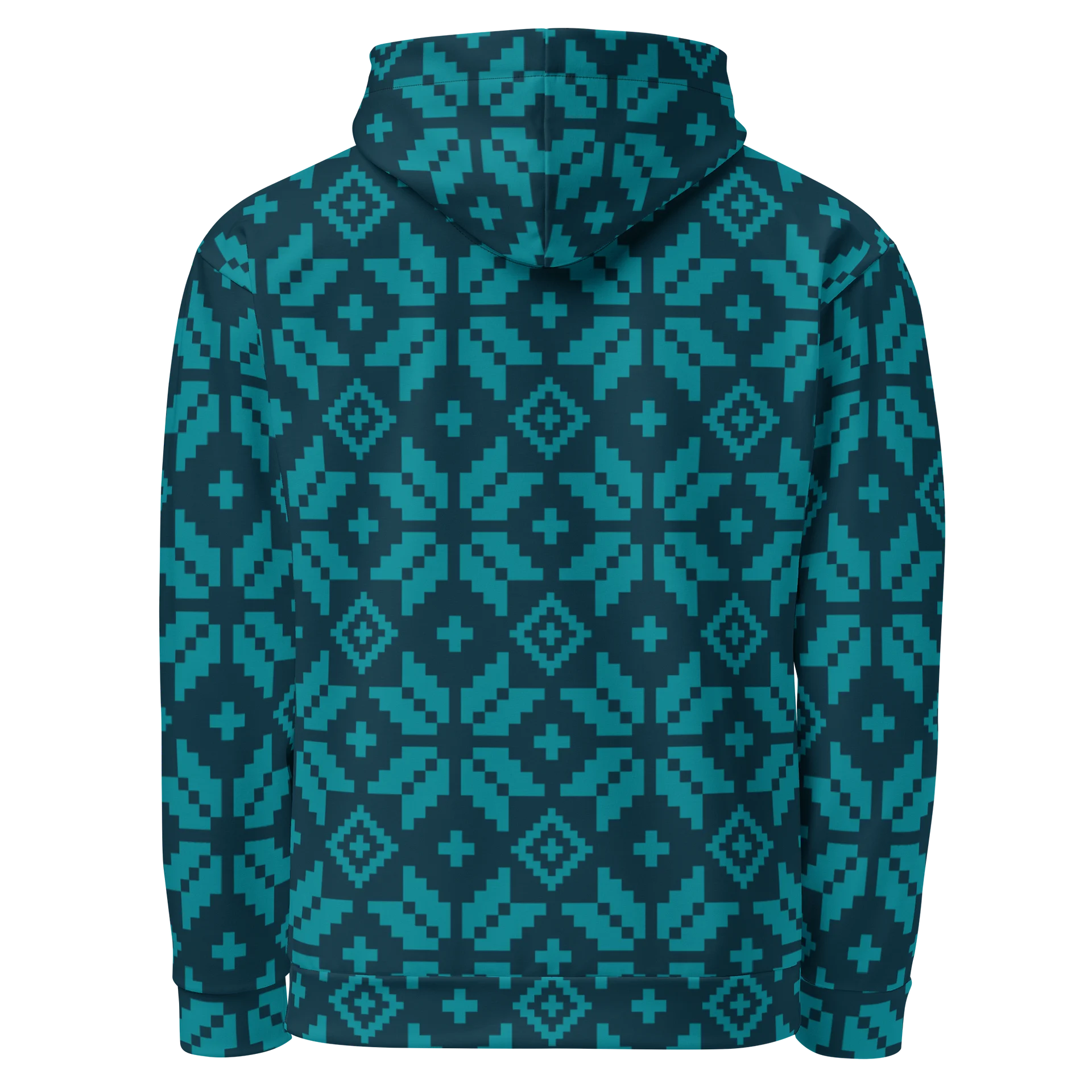 Teal Diamond Geo All-Over Print Hoodie product image (3)