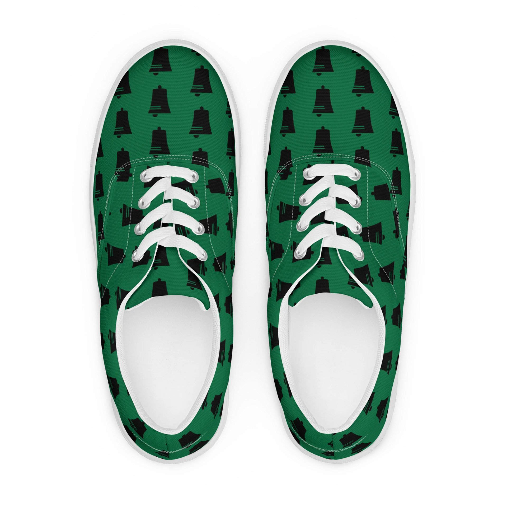 Green Bell Grid Men's Canvas Shoes product image (1)