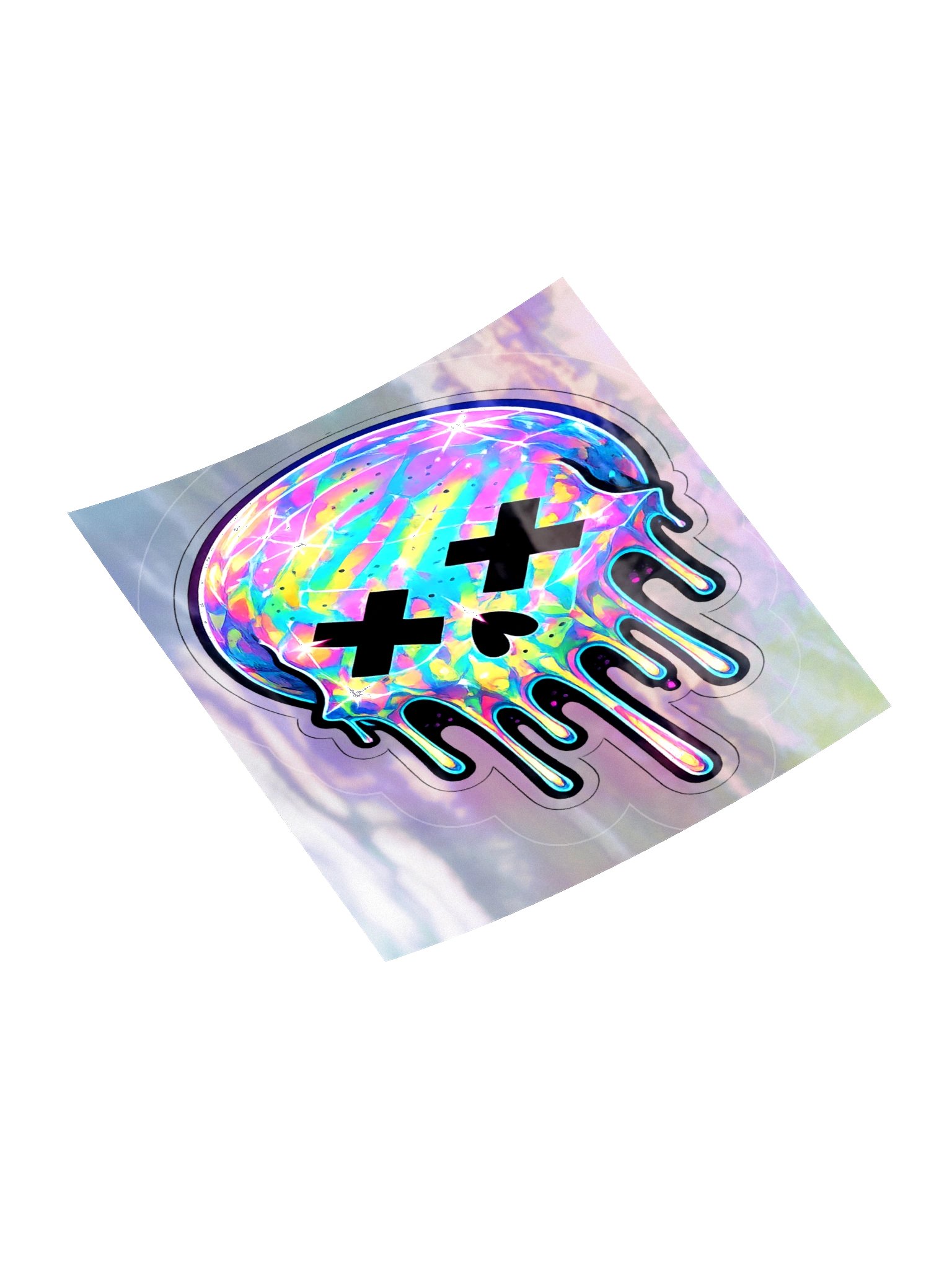 Neon Melt Skull Sticker – FM.01 - Fun Mode Collection product image (4)