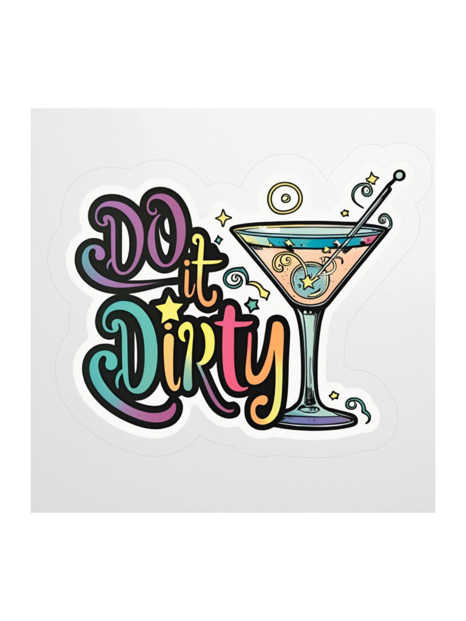 Do i{t Dirty Martini Kiss Cut Sticker product image (1)