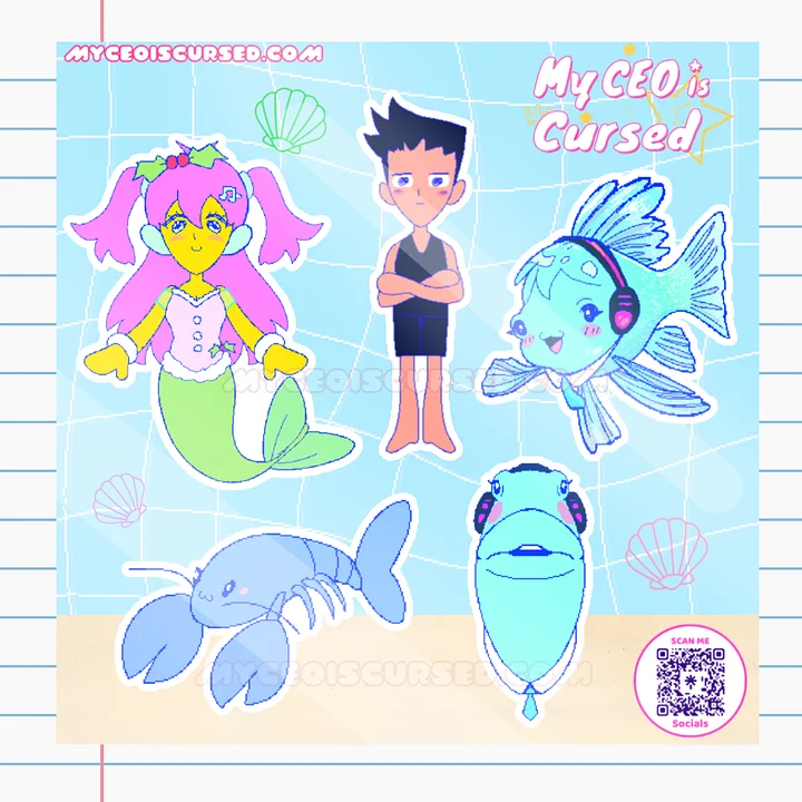 Fishku and Friends - Sticker Sheet 🐟 product image (2)