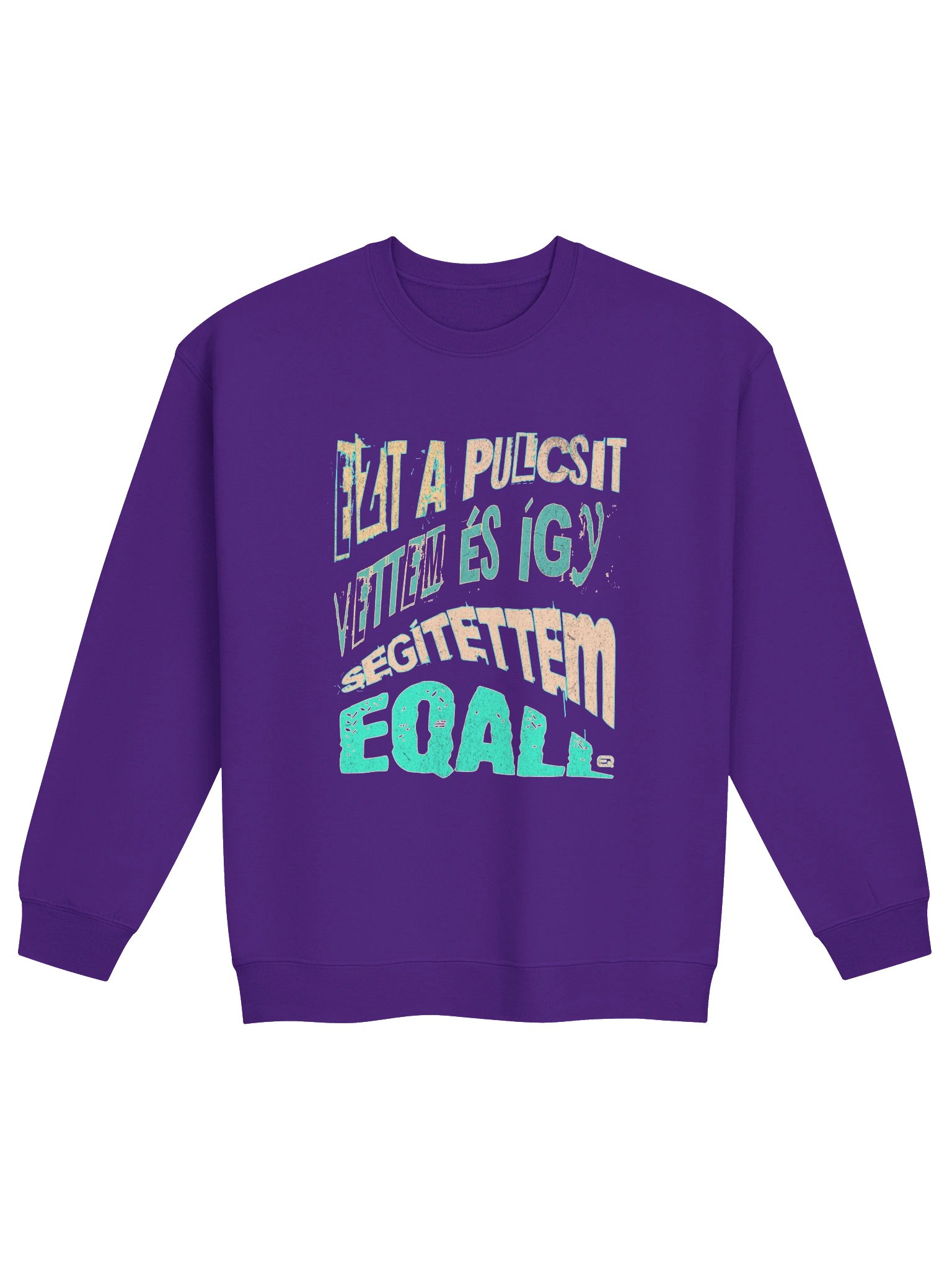 Ez a pulcsit vettem és így segítettem! Unisex Gildan Pulover_EQALL.hu® Essentials_Türkisz / Bézs product image (9)