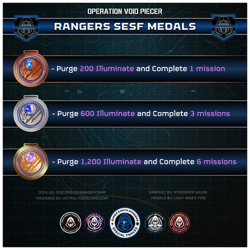 These were given out via the hd2clans website for my fanmade clan the Rangers SESF for the recent Void Operation. Jump in my ...