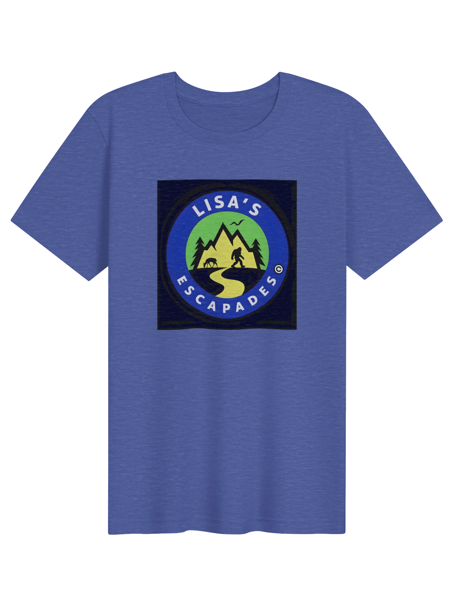 Trending Lisa’s Escapades Adventure Dark Blue Logo Tee product image (1)