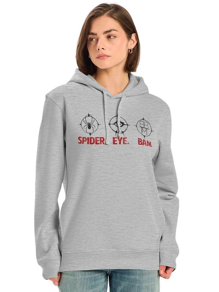 "SPIDER. EYE. BAM." Unisex Hoodie (Side Pockets) product image (2)