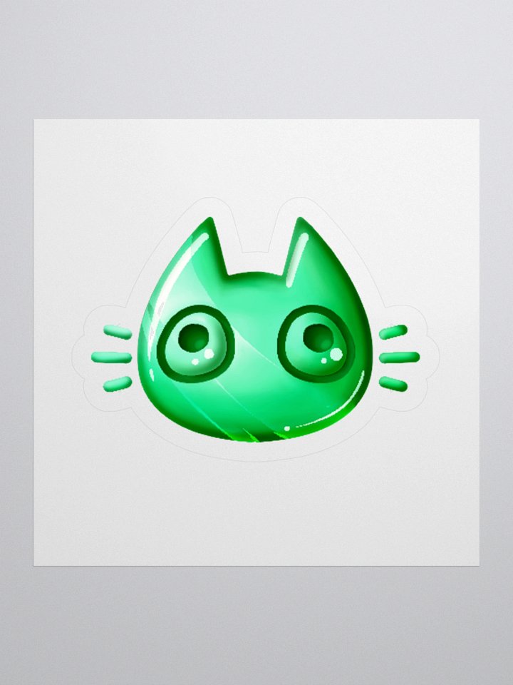 Sticker - Green Cat Face product image (2)