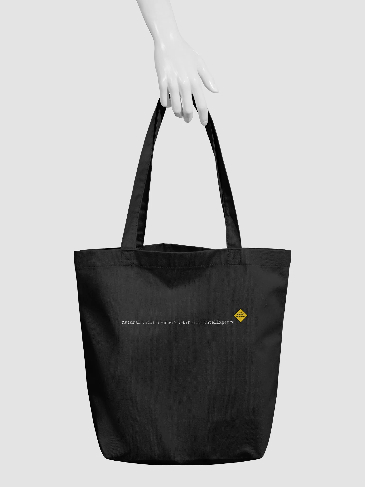 "natural intelligence > artificial intelligence" Tote Bag product image (3)