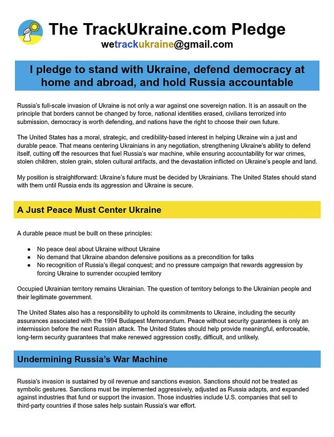 The Track Ukraine Document Bundle