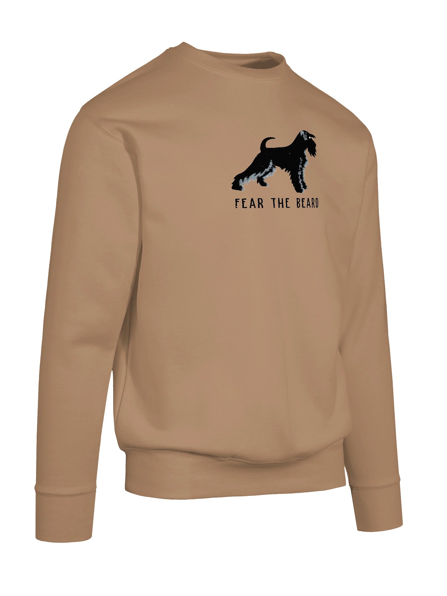 Fear the Beard Sweatshirt (Embroidered) of a Miniature Schnauzer(Black) product image (57)